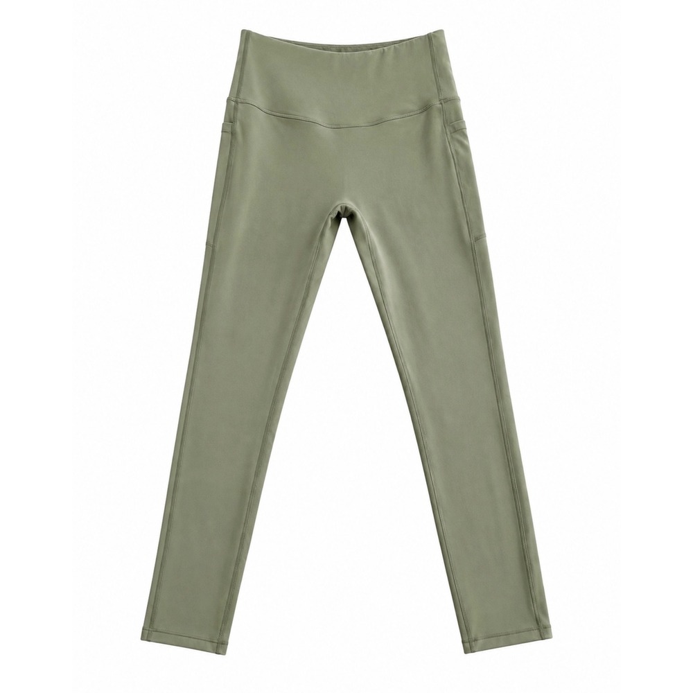 Woobilly Ultra Sculpt Leggings Womens XL Sage Green High Waisted Pockets